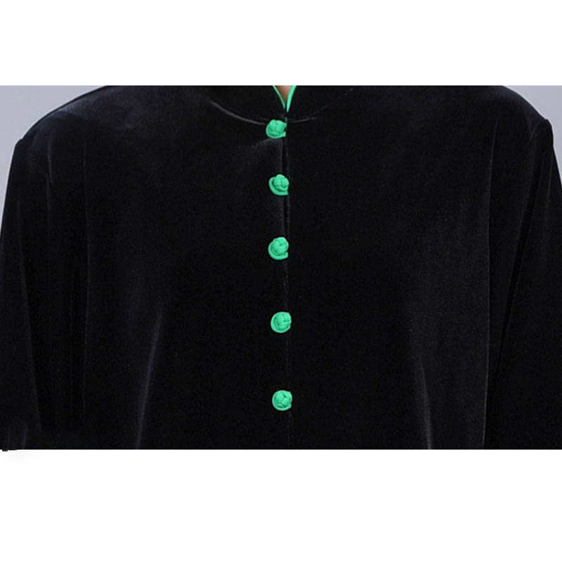 Buddha Stones2点セット 秋冬 太極拳 瞑想 気功 禅 練習 ユニセックス ベロア プラッシュ 服 セット - image 3