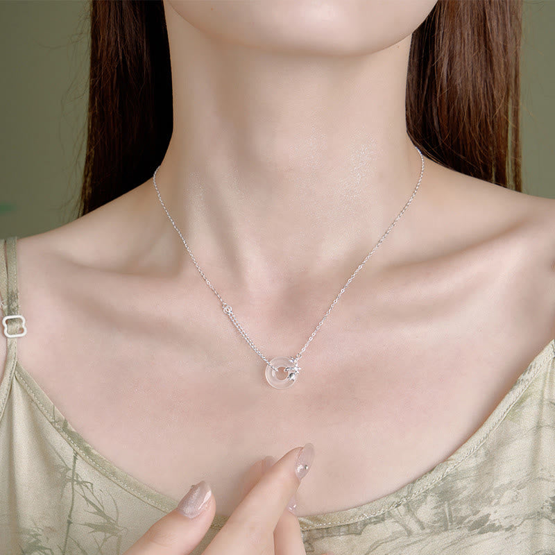 Buddha Stones925スターリングシルバー チューリップカルセドニー平和のお守りチャーム幸運繁栄ネックレスペンダント - image 9