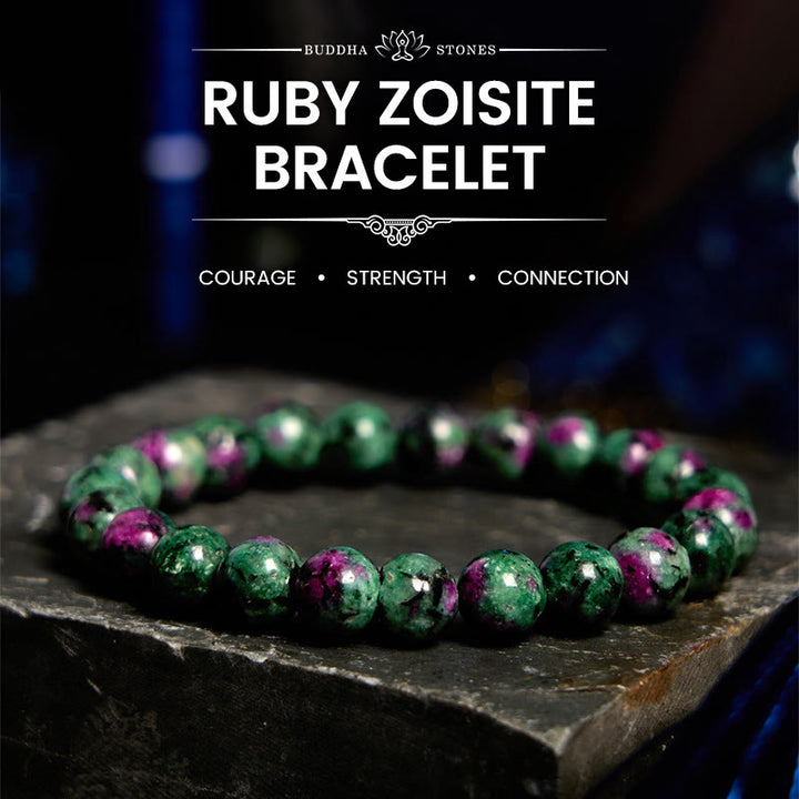 Buddha Stonesルビー ゾイサイト コネクションブレスレット