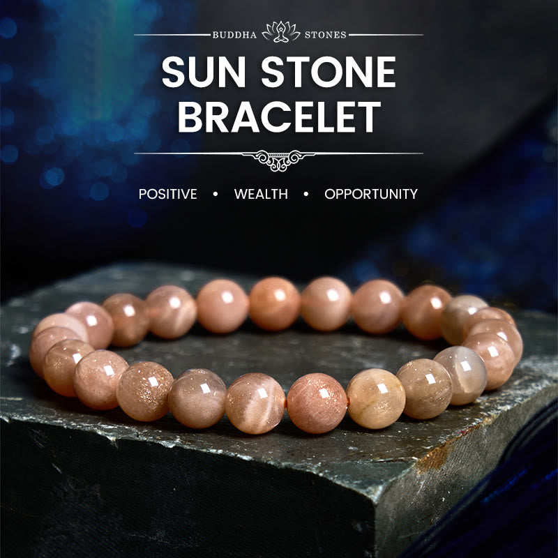 Buddha Stonesサンストーンポジティブブレスレット