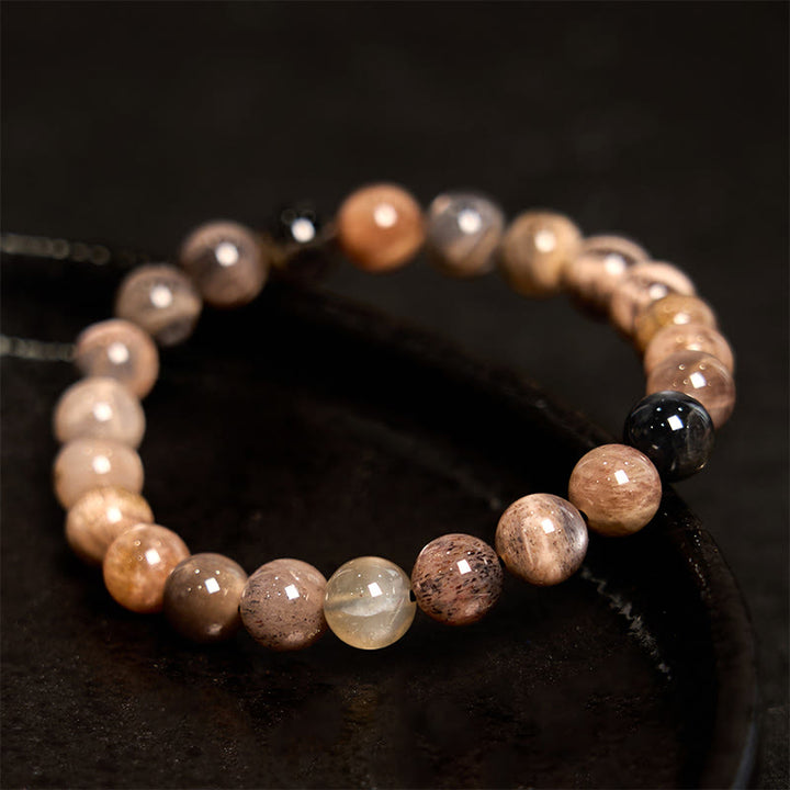 Buddha Stonesブラックムーンストーン スージングブレスレット