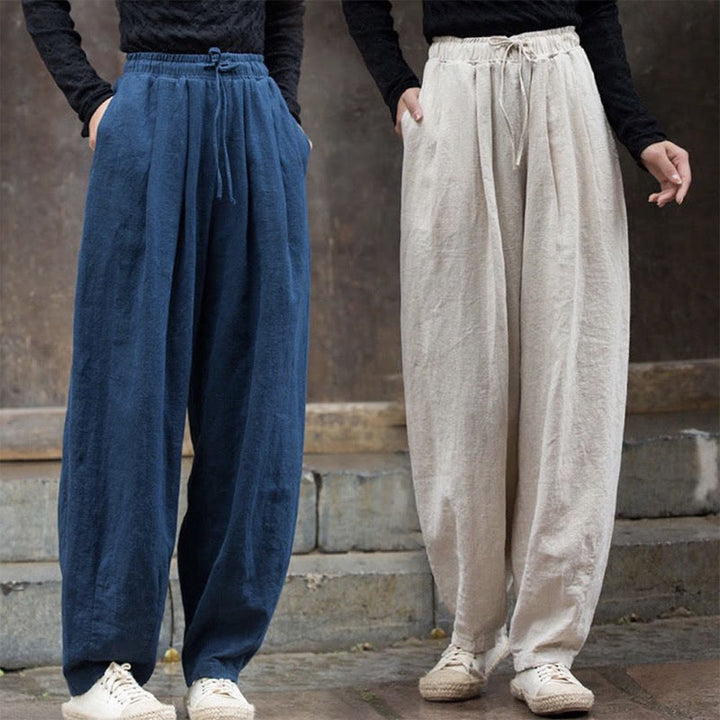 Buddha Stones無地デザイン コットン レディース パンツ - image 10