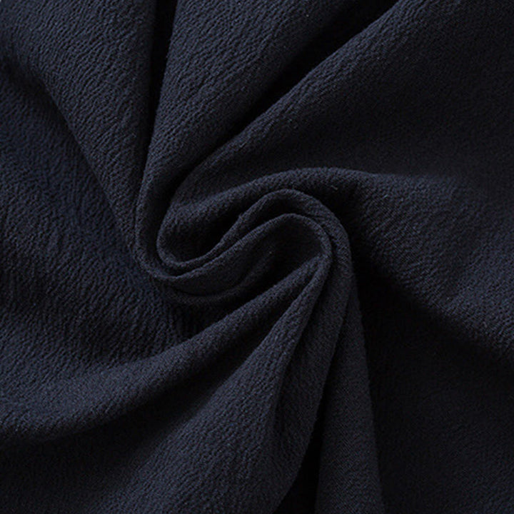 Buddha Stonesメンズ フロッグボタン タンスーツ コットン ホワイト クレーン刺繍 ジャケット シャツ ポケット付き - image 8