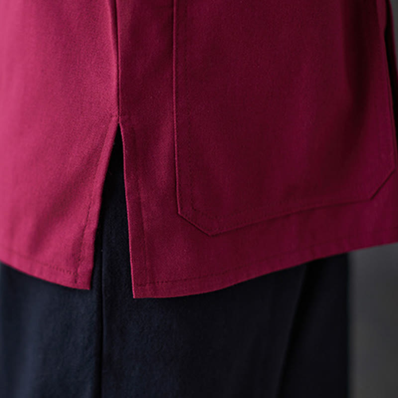 Buddha Stonesレディース フロッグボタン 長袖シャツ パンツ 瞑想用 コットンリネン 衣類 - image 13