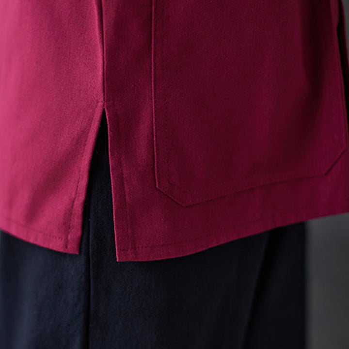 Buddha Stonesレディース フロッグボタン 長袖シャツ パンツ 瞑想用 コットンリネン 衣類 - image 13