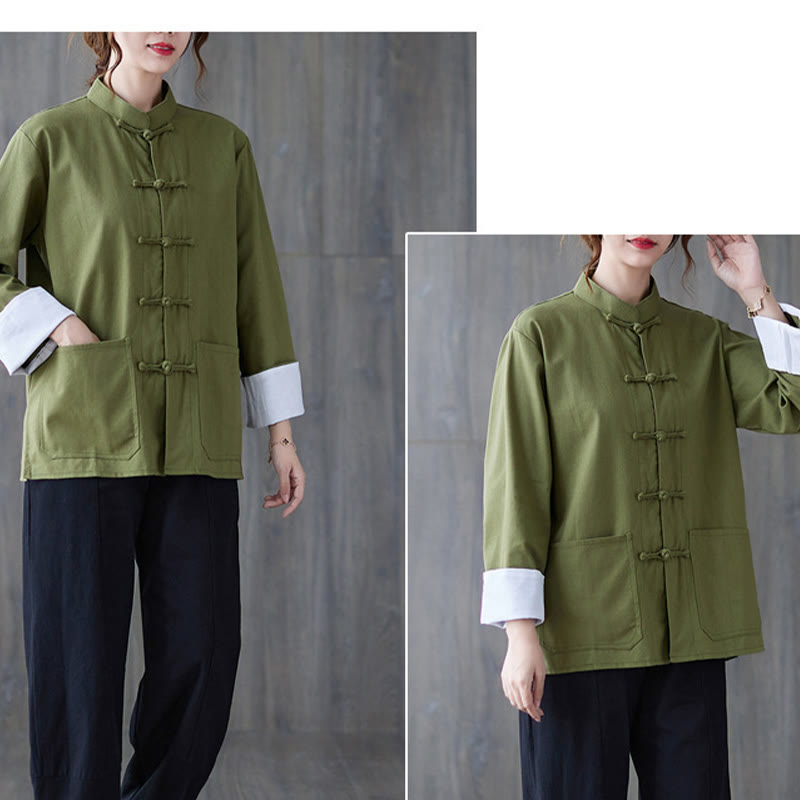 Buddha Stonesレディース カエルボタン長袖シャツパンツ 瞑想服 - image 3