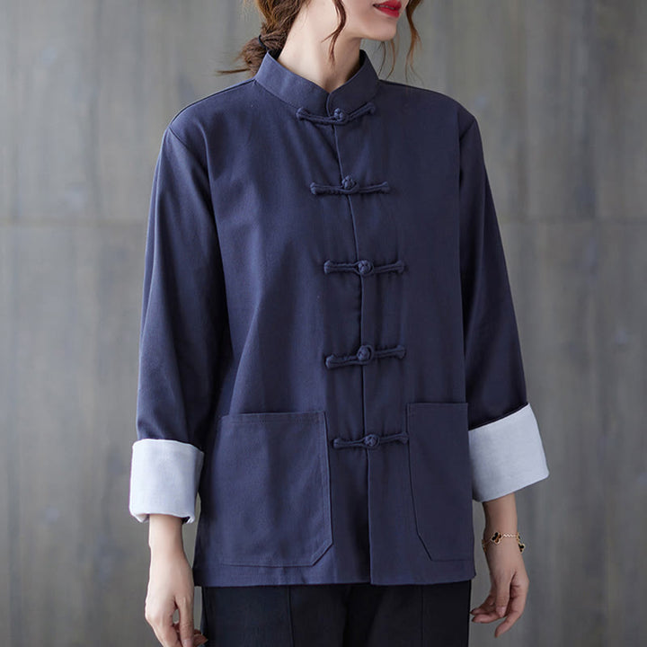 Buddha Stonesレディース フロッグボタン 長袖シャツ パンツ 瞑想用 コットンリネン 衣類 - image 15