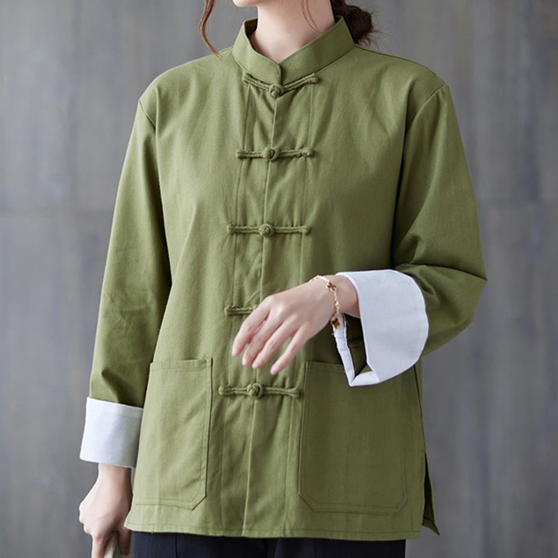 Buddha Stonesレディース カエルボタン長袖シャツパンツ 瞑想服 - image 1