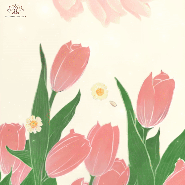 Buddha Stonesピンク チューリップ フラワープリント ジム フィットネス レギンス レディース ヨガパンツ - image 1