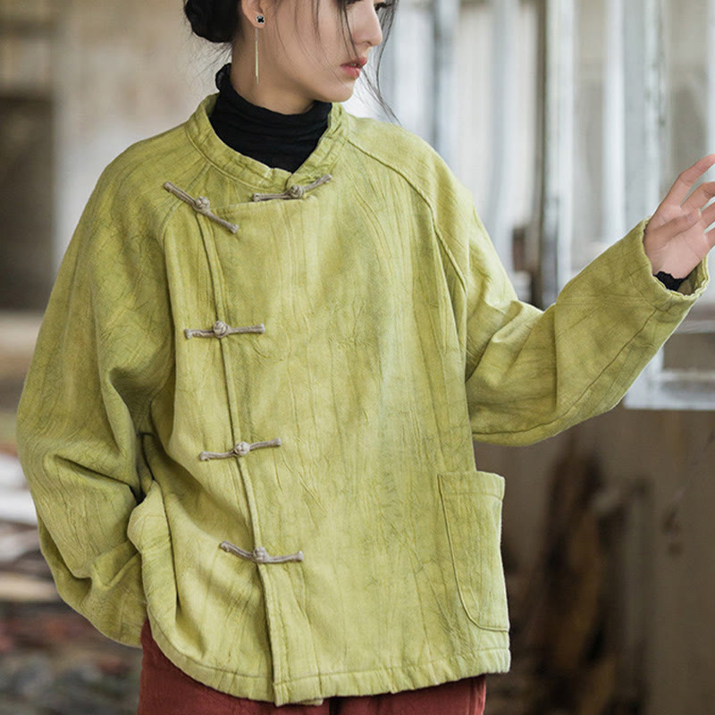 Buddha Stones無地 フロッグボタン サーマル 長袖 ラミー リネン レディース シャツ - image 21