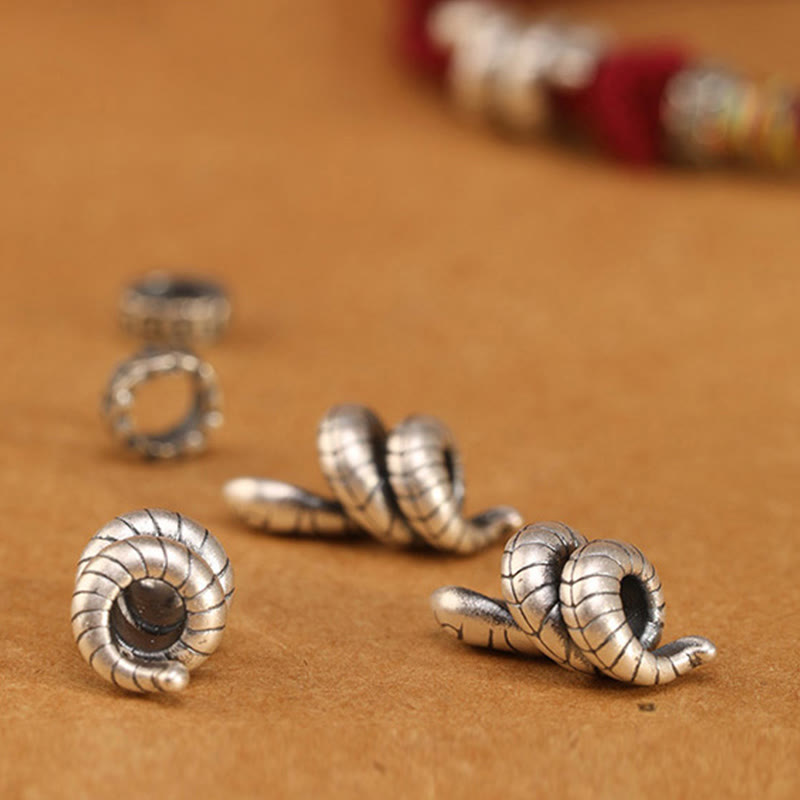 Buddha Stones赤紐925 スターリングシルバー 蛇年 コインリング 蛇の幸運ブレスレット - image 15