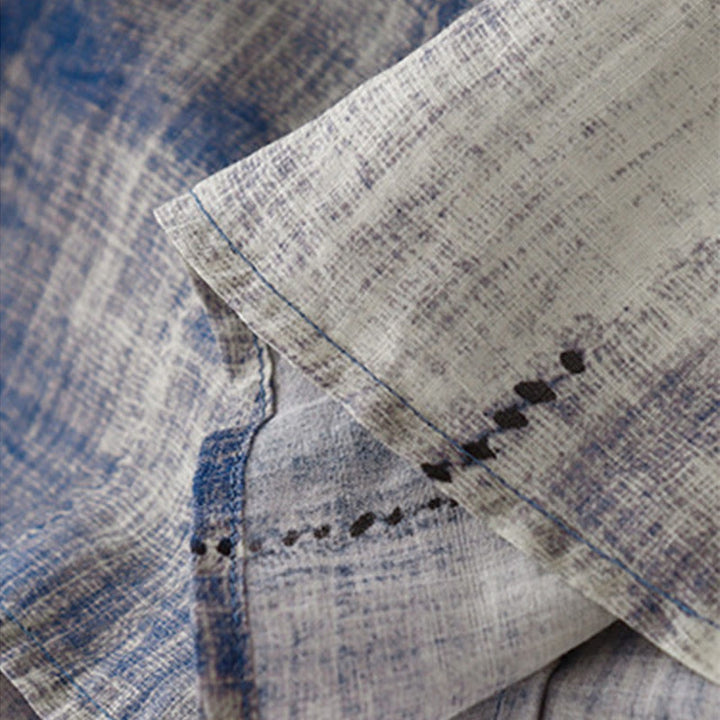 Buddha Stonesタイダイボタン 長袖コットンシャツ - image 5