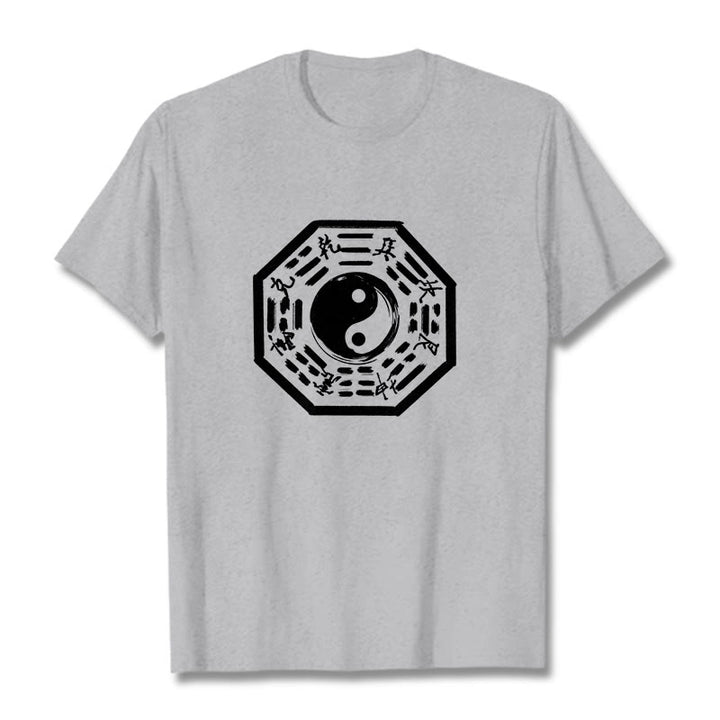 Buddha Stones八卦柄コットンTシャツ - ライトグレー - 2XL - image 11