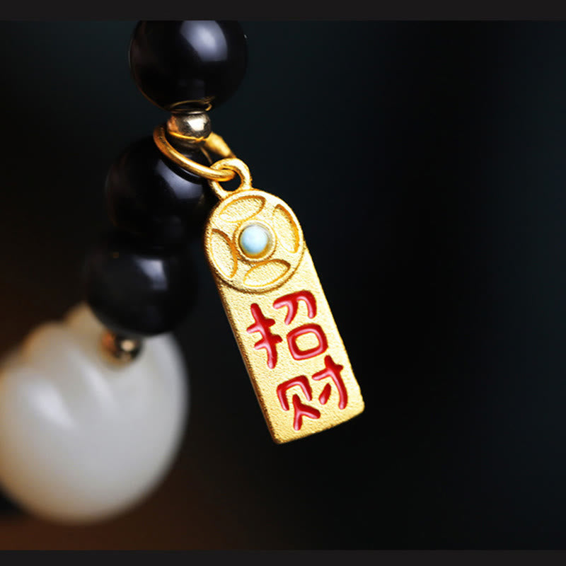 Buddha Stones黒曜石 猫の足 菩提樹幸運繁栄魔除け 浄化ブレスレット - image 13