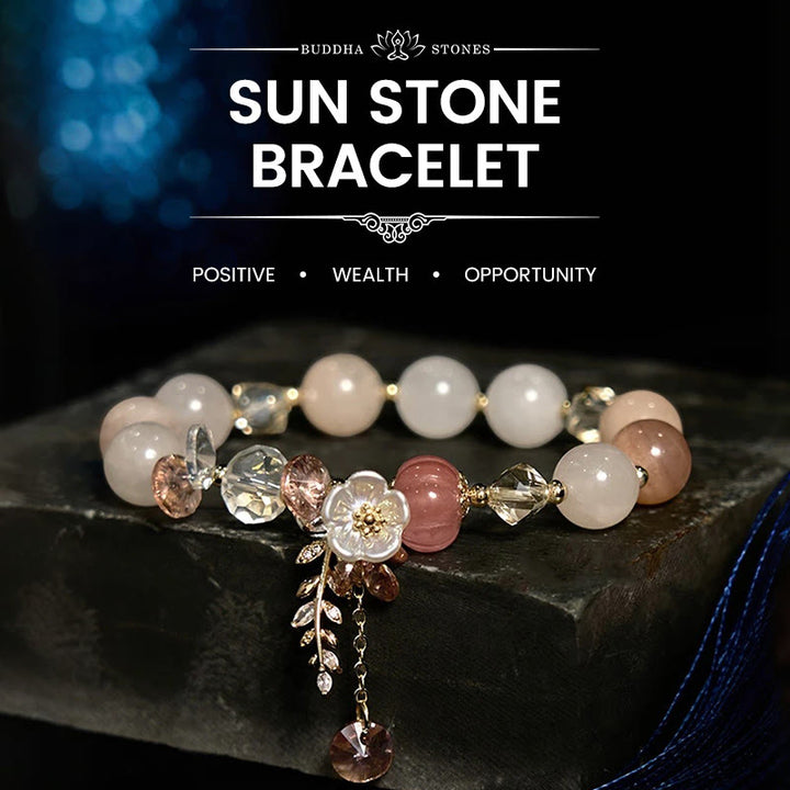 Buddha Stonesブルークリスタル アメジスト サンストーン グリーンアベンチュリン ヒーリングブレスレット