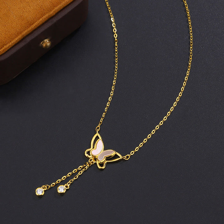 Buddha Stones 999スターリングシルバー シャコガイ ストーン バタフライ カームネックレス ペンダント - image 12