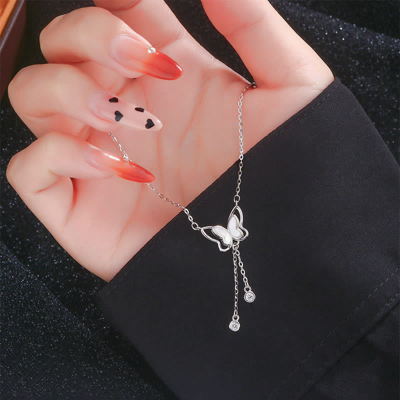 Buddha Stones 999スターリングシルバー シャコガイ ストーン バタフライ カームネックレス ペンダント - image 4