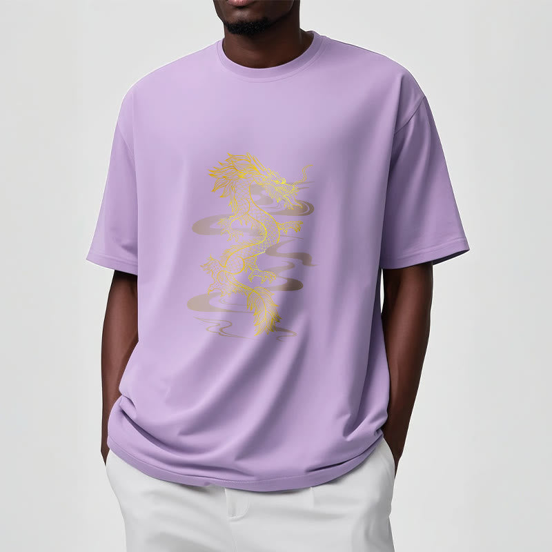 Buddha StonesゴールデンドラゴンコットンTシャツ - image 17