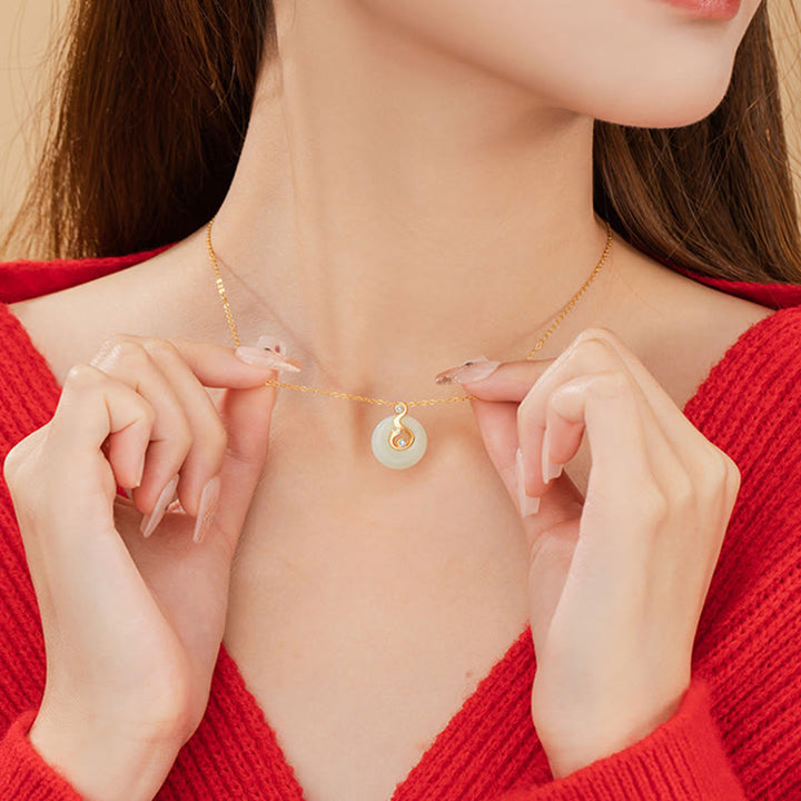 Buddha Stones中国十二支 和田翡翠 925 スターリングシルバー 豊穣のネックレスペンダント - image 20