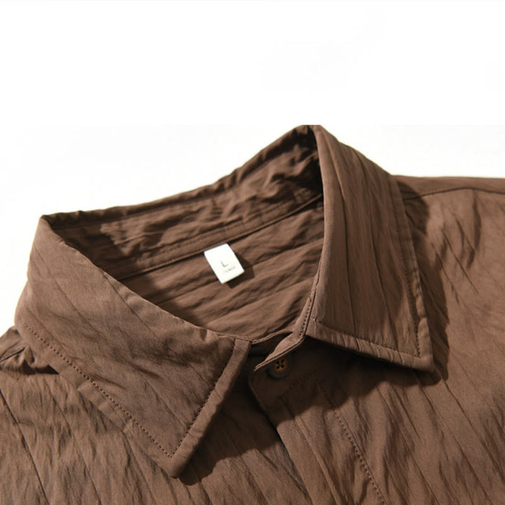 Buddha Stonesカジュアル 無地 長袖 メンズ シャツ ポケット付き - image 5