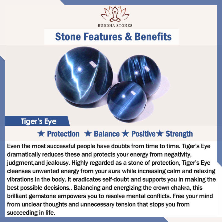 Buddha Stonesブルータイガーアイ グリーンタイガーアイ タイガーアイバランスブレスレット