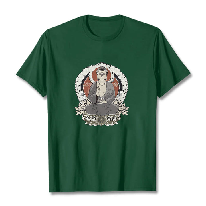 蓮華座に座る仏陀の瞑想Buddha StonesTシャツ - フォレストグリーン - 2XL - image 11