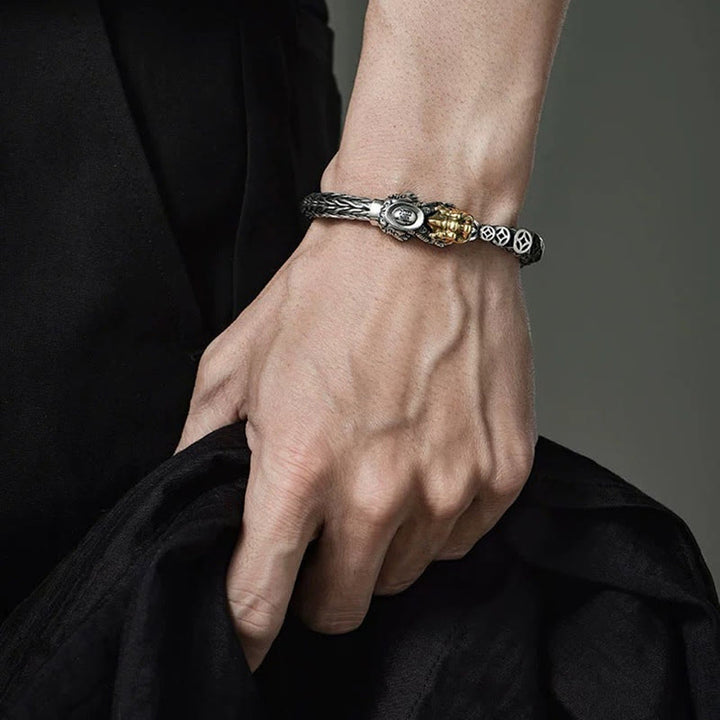 Buddha Stones925 スターリングシルバー 貔貅 銅貨 インゴット開運財運ブレスレットバングル - image 4