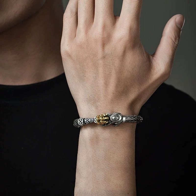 Buddha Stones925 スターリングシルバー 貔貅 銅貨 インゴット開運財運ブレスレットバングル - image 8