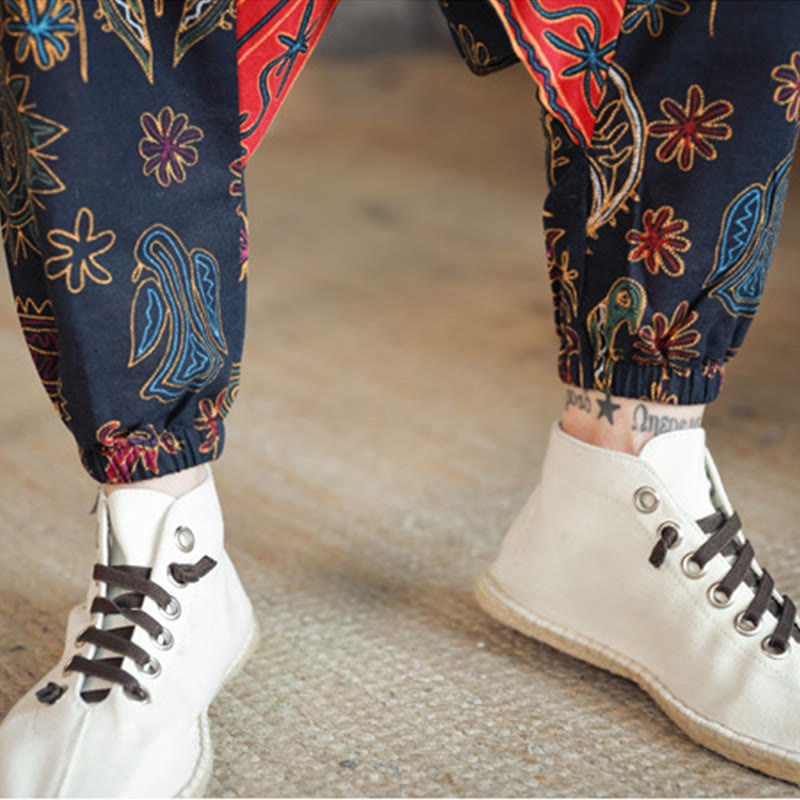 Buddha Stonesカラフル ラクダ柄 コットン メンズ ハーレムパンツ ポケット付き - image 10