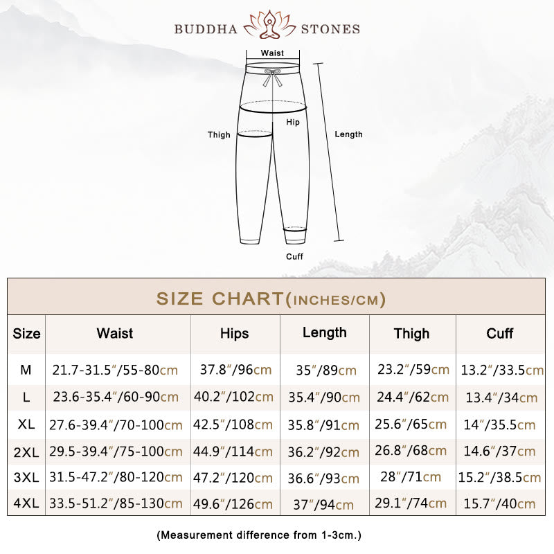 Buddha Stonesカジュアル レディース コットン ドローストリング ハーレムパンツ ポケット付き - image 4