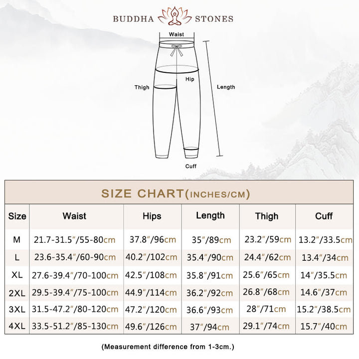 Buddha Stonesカジュアル レディース コットン ドローストリング ハーレムパンツ ポケット付き - image 4