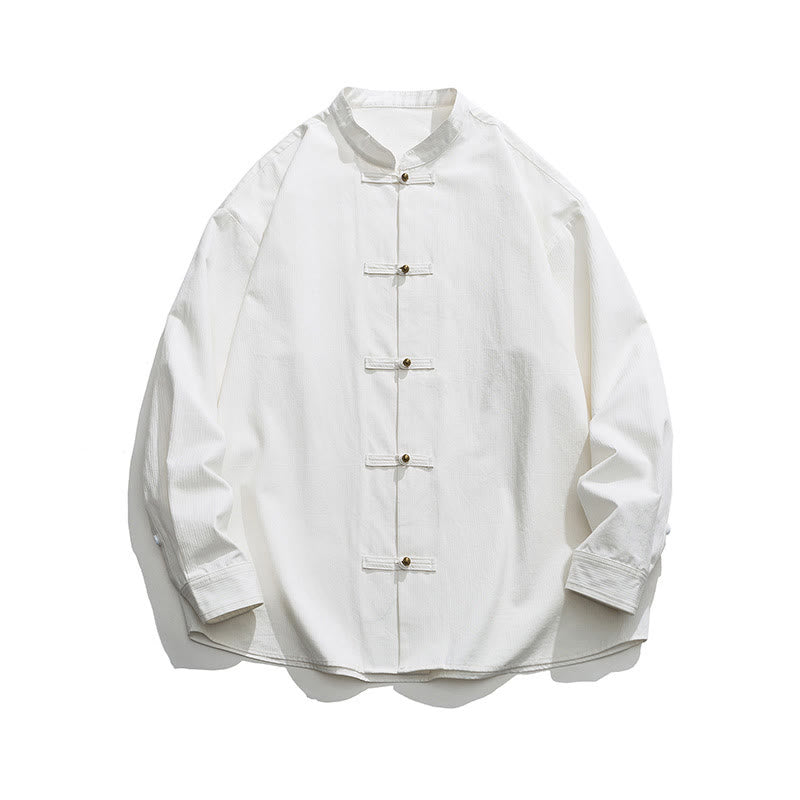 Buddha Stones無地 カエルボタン 唐装 コットン メンズ ジャケット シャツ  - image 21