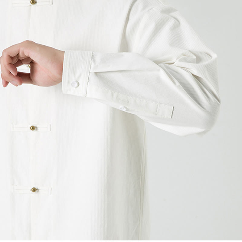 Buddha Stones無地 カエルボタン 唐装 コットン メンズ ジャケット シャツ  - image 19