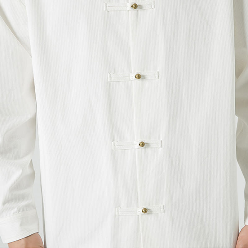 Buddha Stones無地 カエルボタン 唐装 コットン メンズ ジャケット シャツ  - image 18