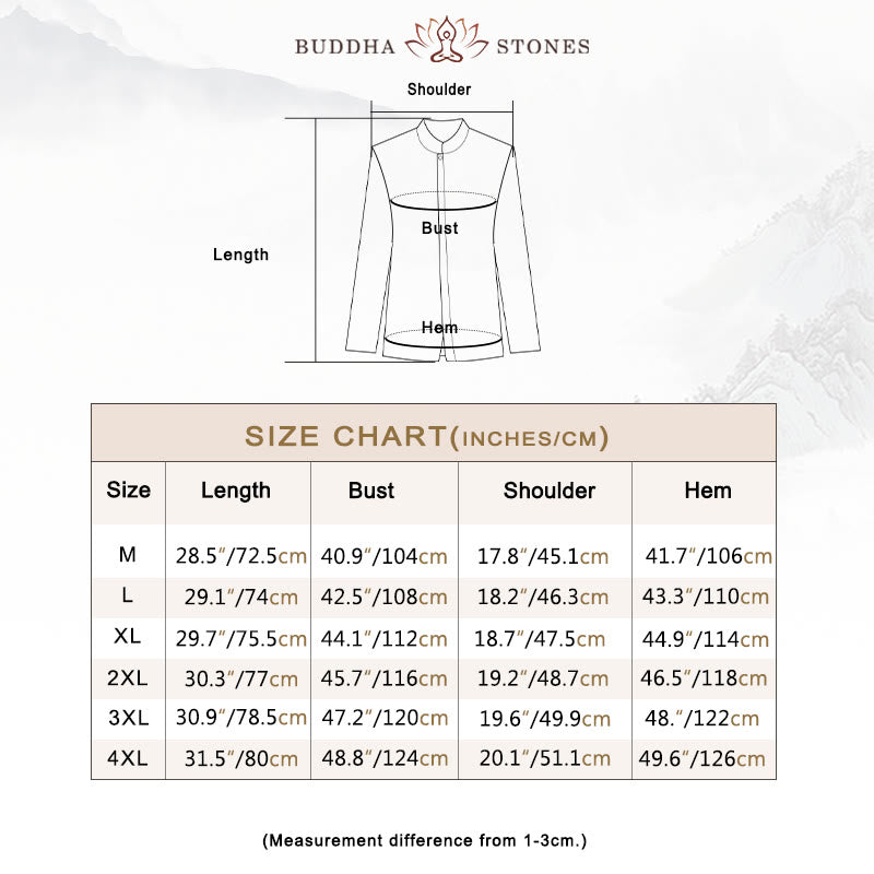 Buddha Stones無地中国唐装コットンリネンジャケットメンズ服 - image 4