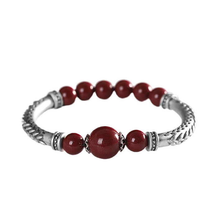 Buddha Stones999スターリングシルバー 辰砂 麦の穂 祝福ブレスレット バングル - image 12