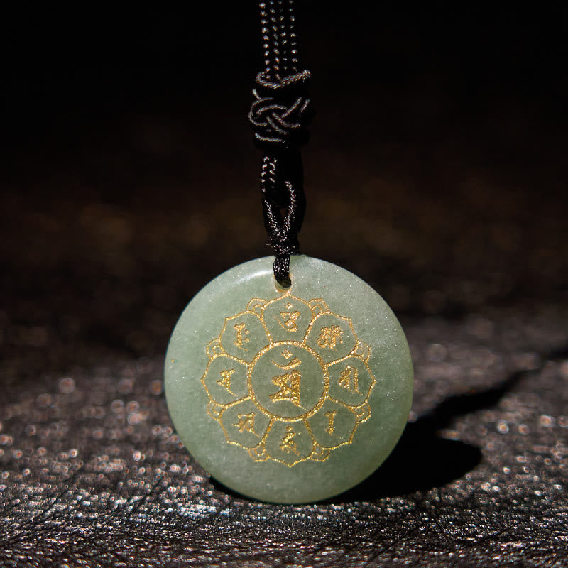Buddha Stonesオーム・マニ・パドメ・フム天然水晶各種 黒曜石 強さのネックレスペンダント - image 14