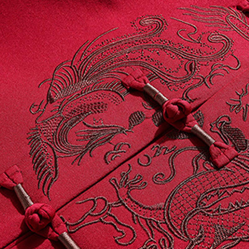 Buddha Stones中国の旧正月 刺繍 唐装 漢服 伝統制服 長袖 トップス パンツ 衣類 メンズセット - image 11