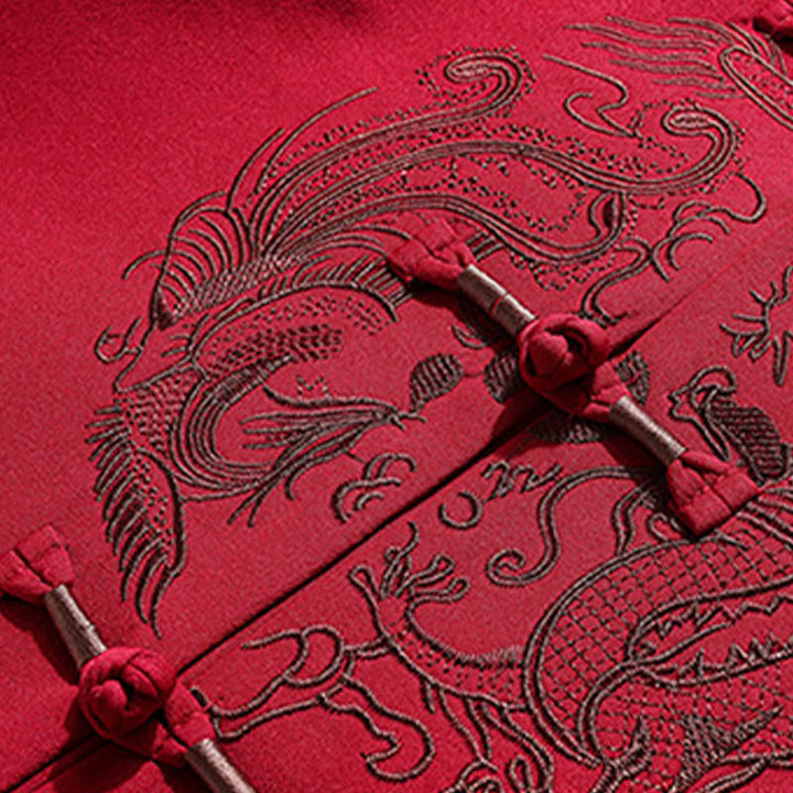 Buddha Stones中国の旧正月 刺繍 唐装 漢服 伝統制服 長袖 トップス パンツ 衣類 メンズセット - image 11