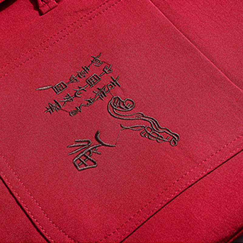 Buddha Stones中国の旧正月 刺繍 唐装 漢服 伝統制服 長袖 トップス パンツ 衣類 メンズセット - image 12