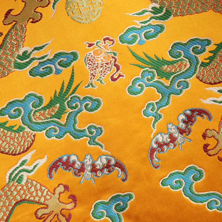 Buddha Stones、中国の旧正月、龍の刺繍、吉兆の雲、カエルボタンの唐装、メンズジャケット、シャツ