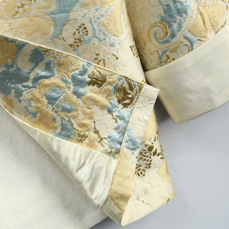 Buddha Stones中国新年 ジャカード刺繍 カエルボタン 唐装 メンズ ジャケット シャツ ポケット付き - image 7