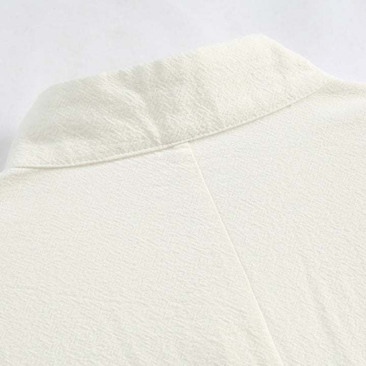 Buddha Stones中国の旧正月 鶴刺繍 唐装 漢服 長袖 トップス パンツ 衣類 コットンリネン メンズセット ポケット付き - image 11