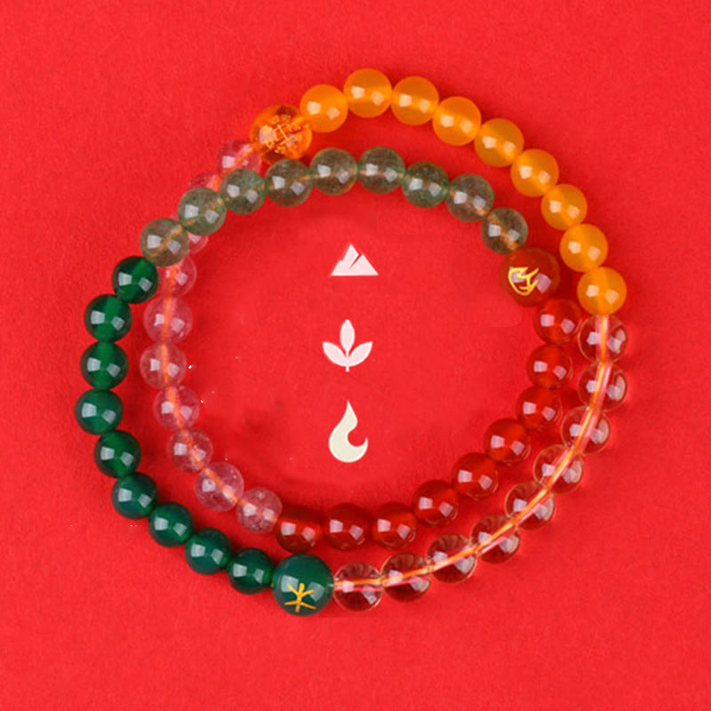 Buddha Stones ストロベリークォーツ 水晶 瑪瑙 開運 知恵 癒し パワーストーン ブレスレット - image 11