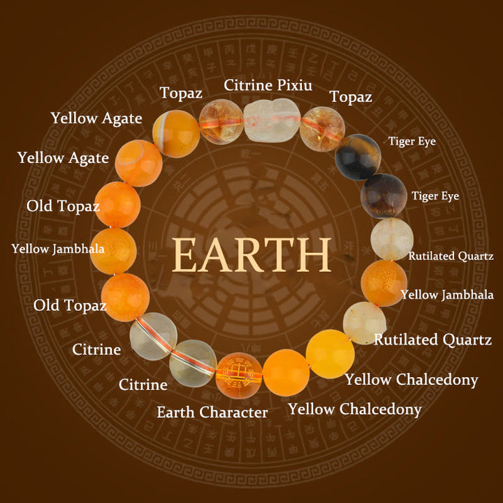 Buddha Stones ヒキュウ 水晶 瑪瑙 金運 財運 風水 パワーストーン ブレスレット - アース（手首周り：14～16cm） - 12mm - image 27