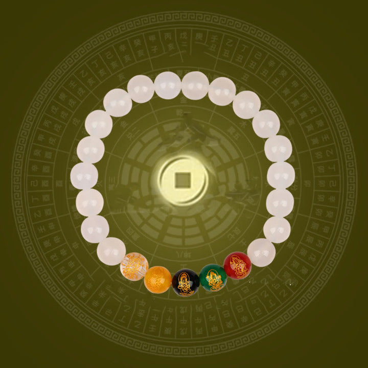 Buddha Stones ミックスストーン 瑪瑙 幸運 癒し ヒーリング パワーストーン ブレスレット - image 1