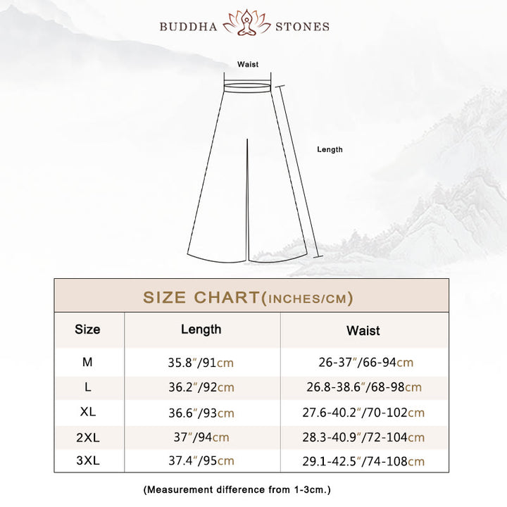 Buddha Stones2点セット シンプルデザイン ホワイトトップパンツ 瞑想 ヨガ 禅 太極拳 コットンリネン 衣類 レディース セット - image 6
