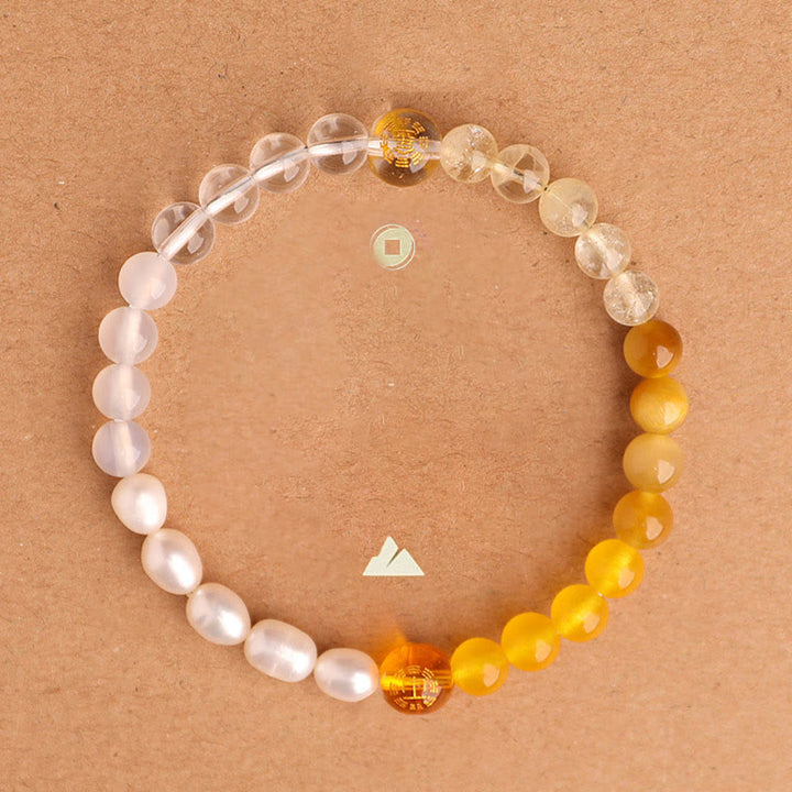 Buddha Stones ブラックオニキス グリーンカルセドニー アクアマリン 開運 知恵 癒し ブレスレット - image 28