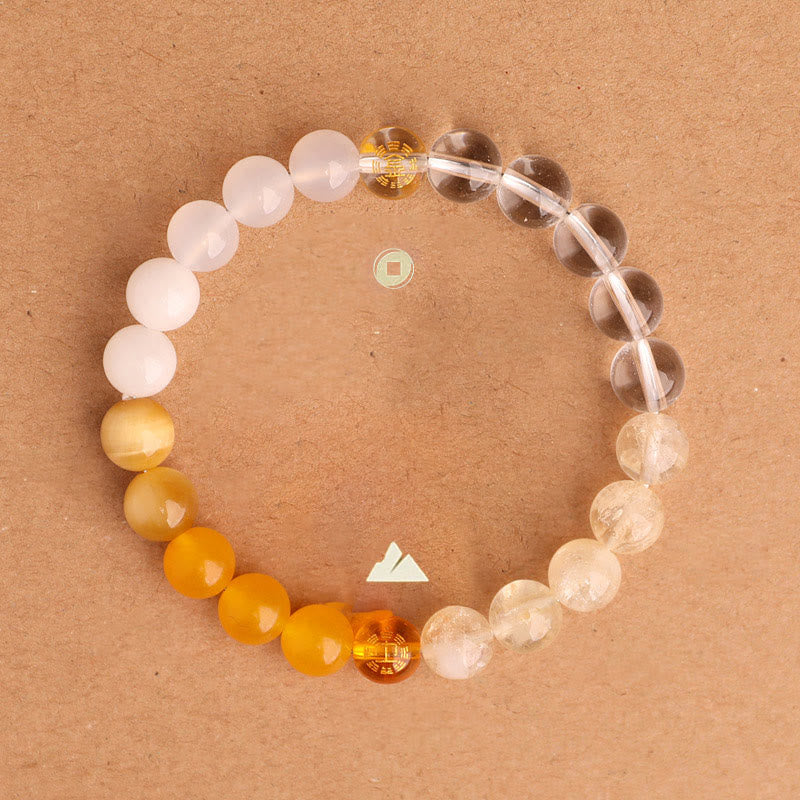 Buddha Stones ブラックオニキス グリーンカルセドニー アクアマリン 開運 知恵 癒し ブレスレット - image 30