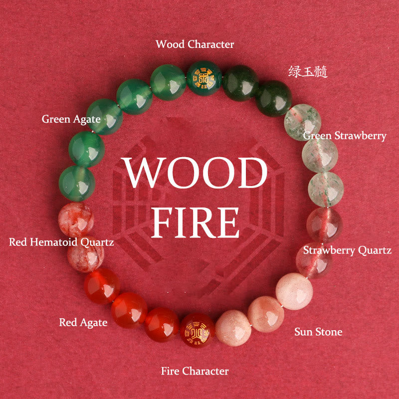 Buddha Stones ブラックオニキス グリーンカルセドニー アクアマリン 開運 知恵 癒し ブレスレット - 薪焚き火台（手首周り：14～16cm） - 8mm - image 47